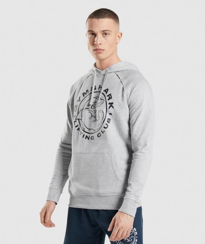 Men\'s Gymshark Legacy Hoodie Light Grey | CA 86A531